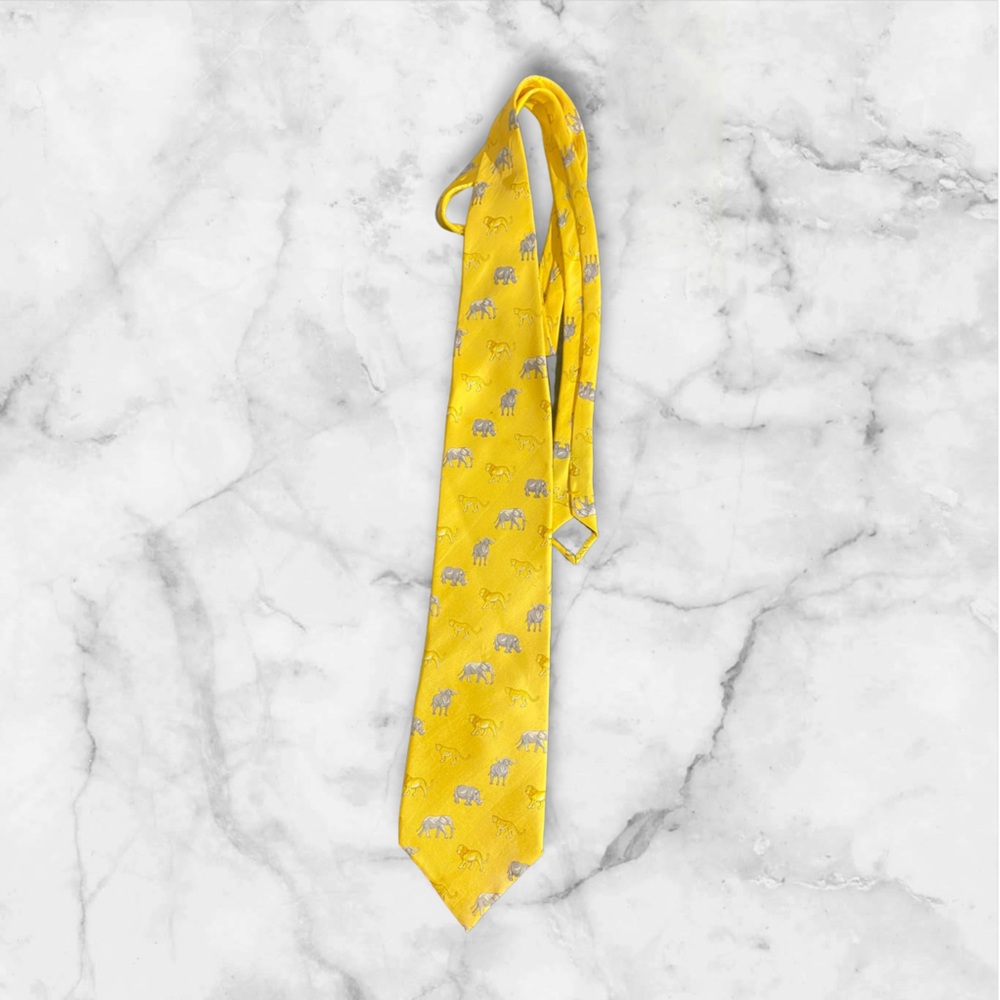 INTO AFRICA silk tie